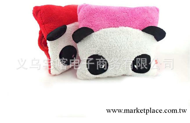 地攤熱銷 情侶熊貓造型暖手可愛靠墊午休枕 熊貓毛絨玩具工廠,批發,進口,代購