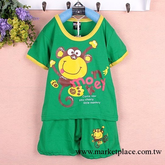 2013夏季外貿童裝批發 男童套裝 兒童韓版時尚印花套裝 童套裝工廠,批發,進口,代購