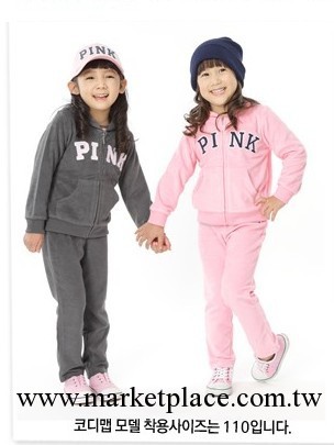 批發直銷外貿原單韓國品牌小木馬女童兩色毛巾佈童裝運動套裝工廠,批發,進口,代購