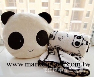 特價！熊貓空調被抱枕被子兩用靠墊空調毯珊瑚絨毛毯子午睡毯兩用工廠,批發,進口,代購