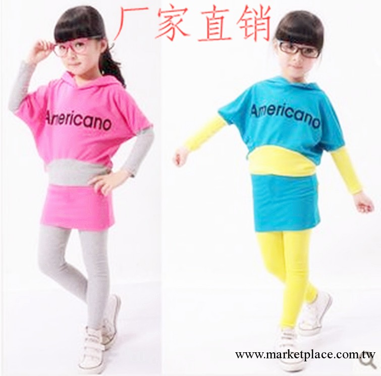 童兩件套裝 時尚韓版女童套裝 淘寶爆版蝙蝠衫童套裝女 外貿童裝工廠,批發,進口,代購
