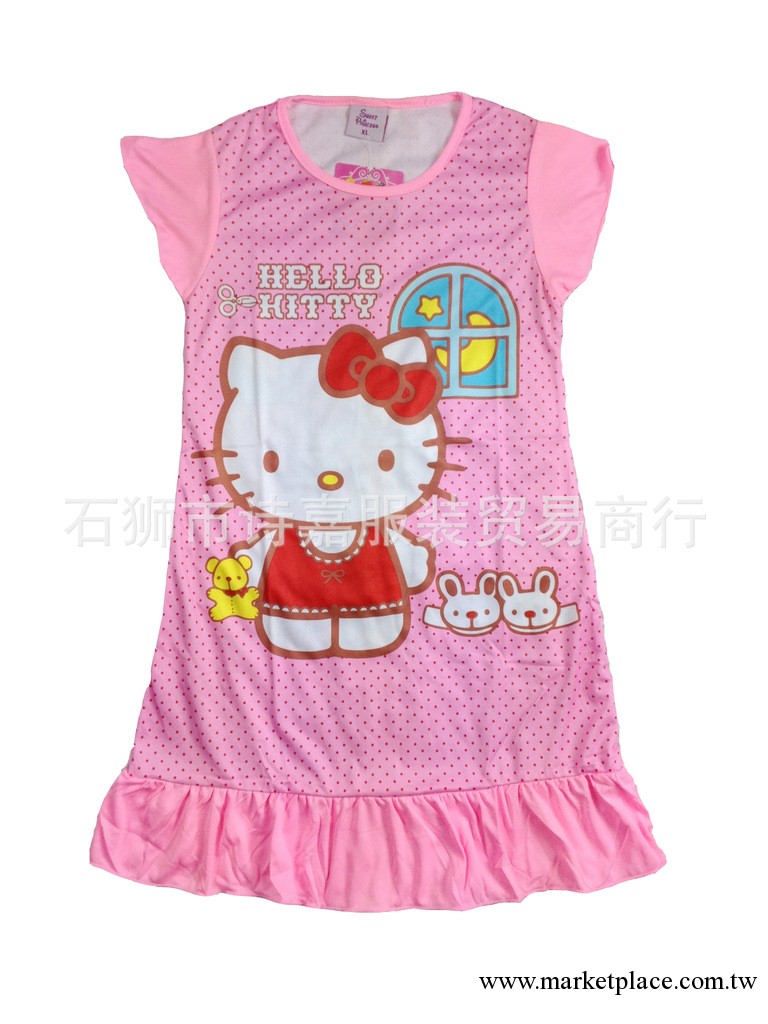 迪士尼童裝 外貿原單 HELLO KITTY 童裙女童 童裝短袖連衣裙 7713工廠,批發,進口,代購