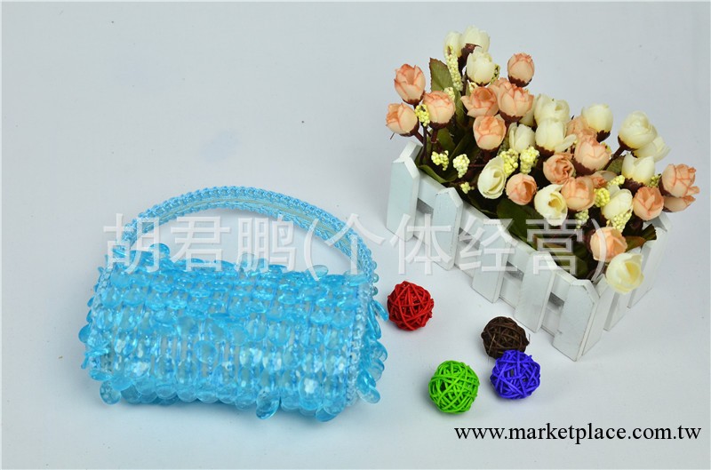 韓國新款女式包 廠傢生產女式手工編織串珠手拿包手提包工廠,批發,進口,代購