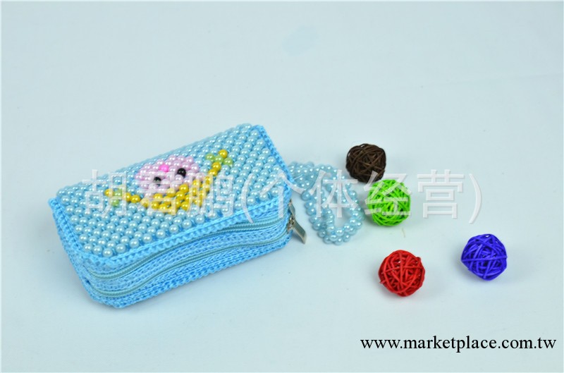 韓國流行女式手編手拿包 女式串珠錢包鑰匙包工廠,批發,進口,代購