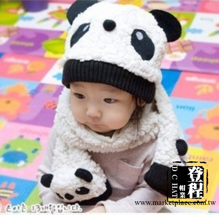 韓版熊貓兒童套帽子 兒童 寶寶 帽子 特價不包郵不退換 廠傢直銷批發・進口・工廠・代買・代購