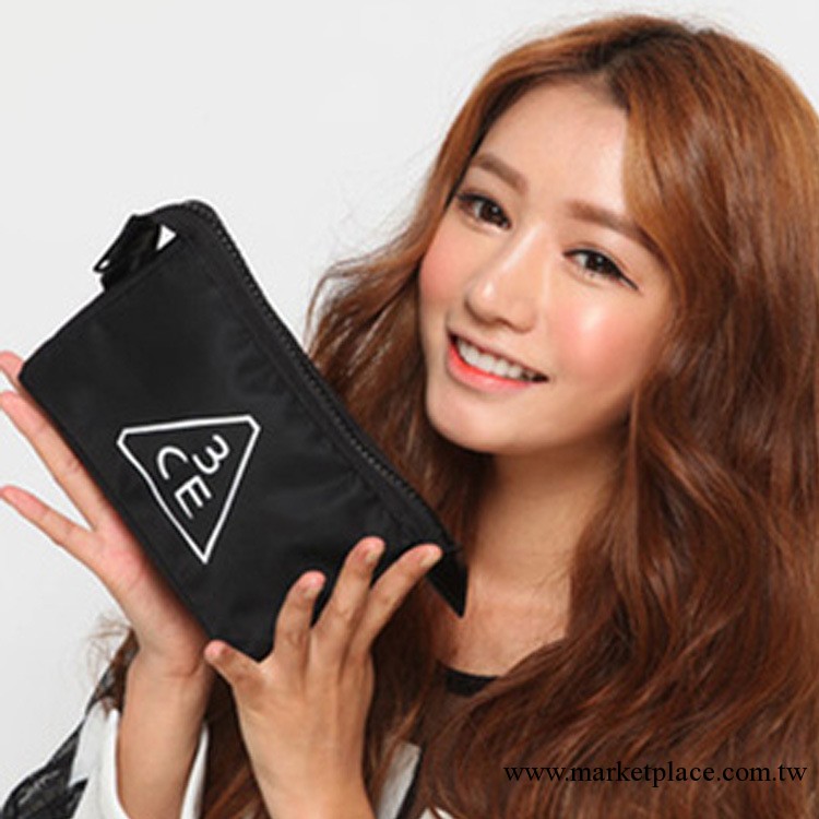 韓國化妝品3隻眼3CE 大容量化妝包收納包 nanda化妝工具黑色批發工廠,批發,進口,代購