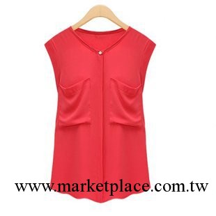 歐美正品純色滌綸襯衫TM11784夏季熱賣新款Jooen品牌明星女裝工廠,批發,進口,代購