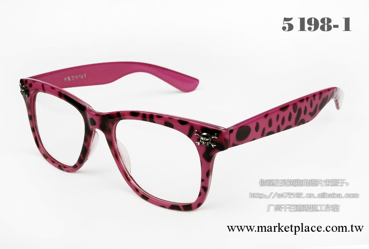 熱賣時尚大框男女眼鏡框架平光鏡骨頭眼鏡非主流骷髏頭明星款5166工廠,批發,進口,代購
