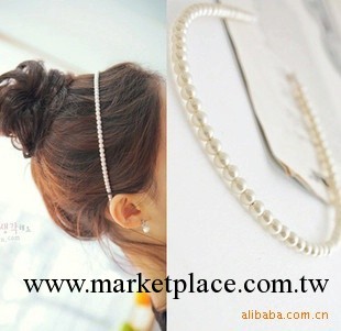 熱賣 韓國飾品明星愛帶公主可愛時尚珍珠發箍頭箍 禮品工廠,批發,進口,代購