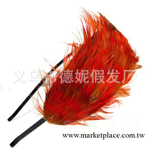 流行熱銷 民族風 歐美款式 熱賣 紅色 頭扣頭箍 羽毛飾品發箍工廠,批發,進口,代購