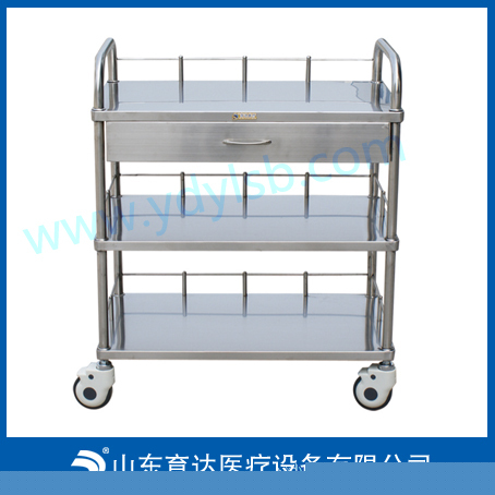 供應山東育達全不銹鋼三層治療車(全抽屜)|各種醫用車|醫療設備工廠,批發,進口,代購