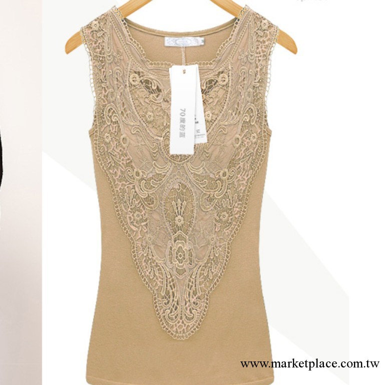2013春夏女裝新款加大碼吊帶蕾絲小背心無袖打底衫8917#工廠,批發,進口,代購