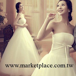 11HS14 高挑顯瘦 韓版抹胸齊地蓬蓬經典韓式婚紗 明星同款工廠,批發,進口,代購