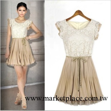 歐美女裝2013夏季新款連衣裙歐美范蕾絲雪紡大碼連衣裙裙子8139工廠,批發,進口,代購