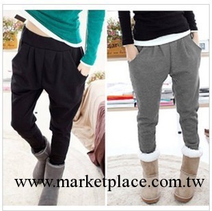 【特價】2012韓版 女裝新款加絨加厚衛褲 時尚哈倫褲 3個碼#122#工廠,批發,進口,代購
