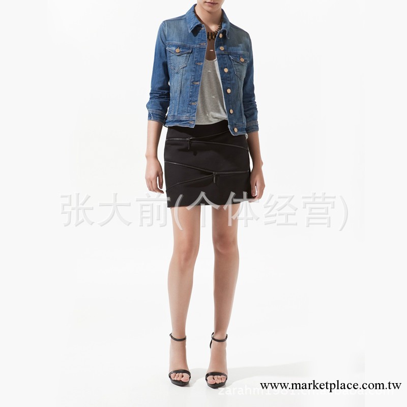 2012za秋裝新款女式短款夾克水洗牛仔服外套工廠,批發,進口,代購