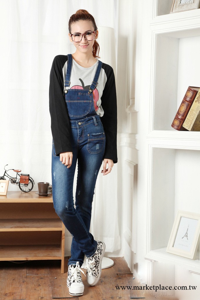 2013爆版韓版 女裝 吊帶褲 歐美女式 連帽背帶褲B009工廠,批發,進口,代購