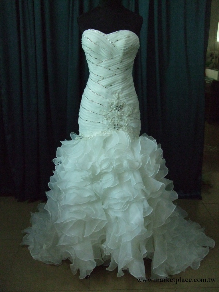 婚紗批發 2013廣州雅琪婚紗廠傢直銷貼身拖尾婚紗FW1202工廠,批發,進口,代購