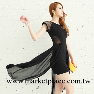 2013新款夏裝品質女裝波西米亞長裙飄逸拼接連衣裙0054工廠,批發,進口,代購