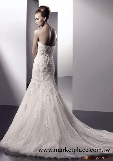 Enzoani 2013新款抹胸魚尾銀色蕾絲婚紗 廣州婚紗定制批發 YS330工廠,批發,進口,代購