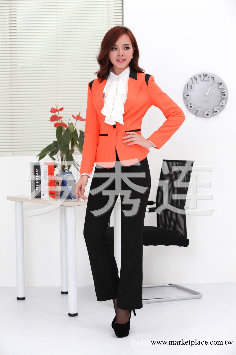 2013新款韓版西裝秋裝修身女士小西裝長袖女外套職業裝 女褲套裝工廠,批發,進口,代購