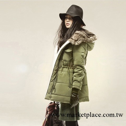 2013MVNO冬季新款女裝軍綠白鴨絨女式歐美服裝 軍工裝保暖羽絨衣工廠,批發,進口,代購