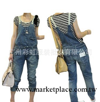 韓版女裝歐美風 2種穿法，可拆卸背帶褲 牛仔長褲 配腰帶附實拍工廠,批發,進口,代購