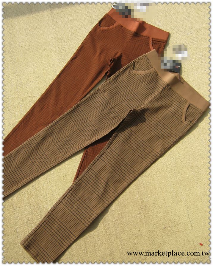 2013-030821 免費代理 一件代發 專櫃正品格子女褲 鉛筆褲 長褲工廠,批發,進口,代購