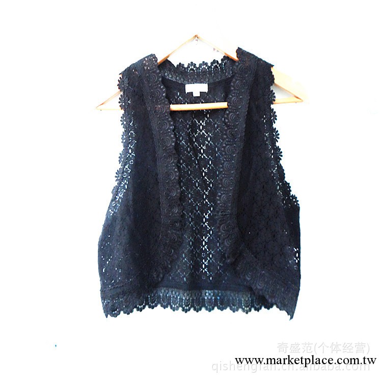 2013外貿原單新款女裝披肩  棉質鏤空蕾絲小開衫 外套 時尚馬甲工廠,批發,進口,代購