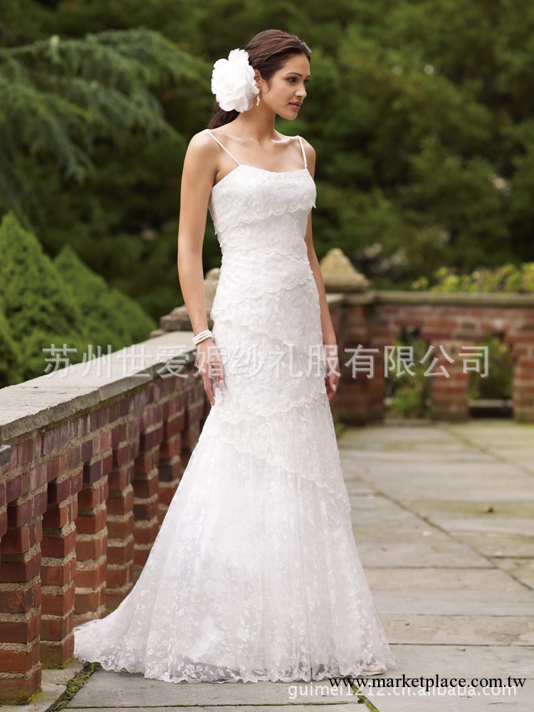 2012新款婚紗 外貿品質 pulm愛沙尼亞 小拖尾蕾絲婚紗 110141工廠,批發,進口,代購