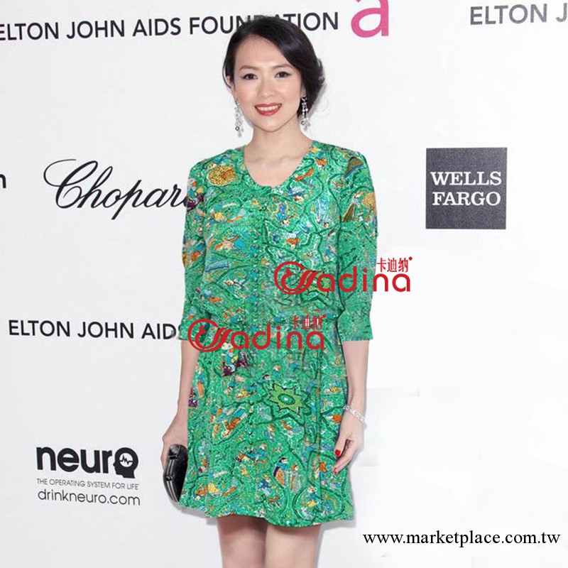 2013明星同款   范冰冰李嘉欣同款日韓大牌高仿真絲連衣裙工廠,批發,進口,代購