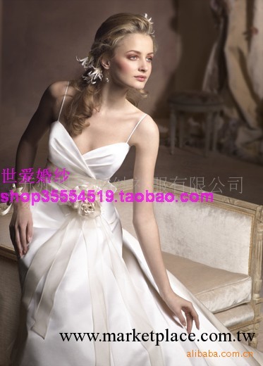 LAZARO細肩帶婚紗拖尾 wedding dress  精品婚紗 WLF1049工廠,批發,進口,代購