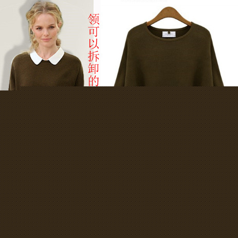 2013歐美秋裝新款娃娃領針織長袖包臀氣質修身連衣裙工廠,批發,進口,代購