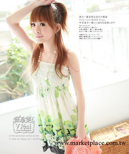 特價一件代發2013夏季新款修身連衣裙束胸吊帶裙雪紡碎花裙招代理工廠,批發,進口,代購