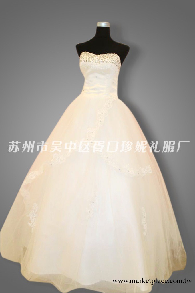 2012新款婚紗 超顯瘦抹胸婚紗 品牌公主新娘婚紗工廠,批發,進口,代購