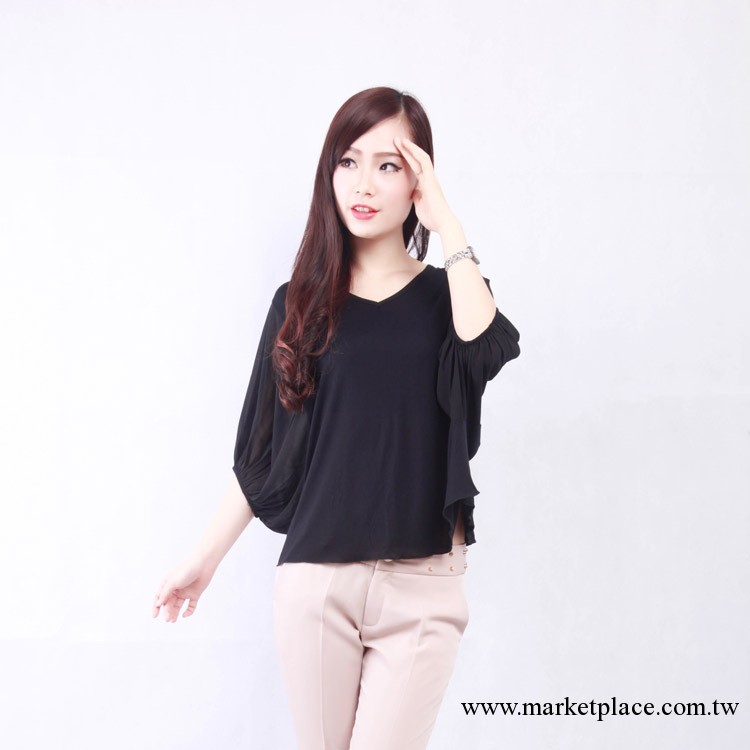 2013秋季新款 韓版女裝純色針織罩衫 蝙蝠袖寬松套頭針織衫工廠,批發,進口,代購