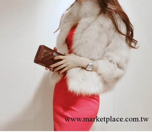 2013新款韓版女士仿狐貍毛皮草短款小外套工廠,批發,進口,代購