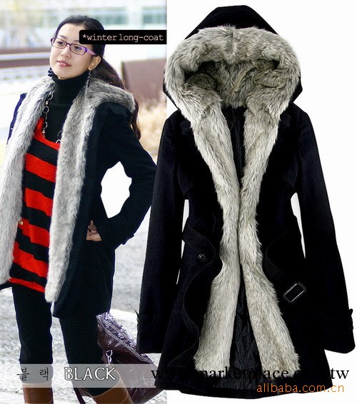 2013冬裝新款加厚時尚修身保暖大衣風衣收腰女式外套原單批發女裝工廠,批發,進口,代購