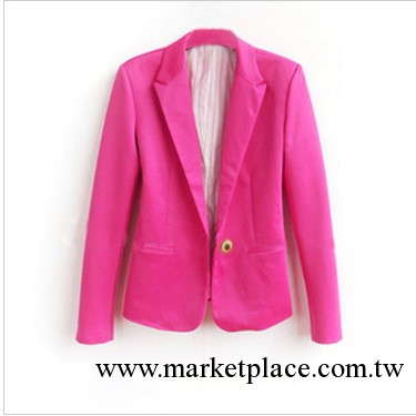 1-1 2012ZAR*新品歐美糖果色外套女式修身一粒扣小西服/西裝工廠,批發,進口,代購