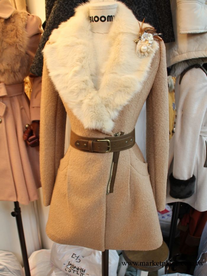 韓國代購秋冬裝 東大門進口2012新款 女式風衣大衣12J0483工廠,批發,進口,代購