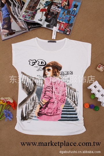 韓版蝙蝠袖女式T恤 T恤 大碼女裝T恤衫 休閑個性時尚女T工廠,批發,進口,代購
