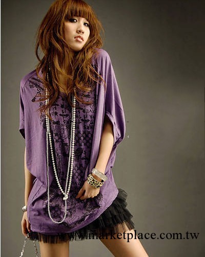 2013新款夏裝 韓版女裝 蝙蝠衫上衣胖妹妹 短袖T恤工廠,批發,進口,代購