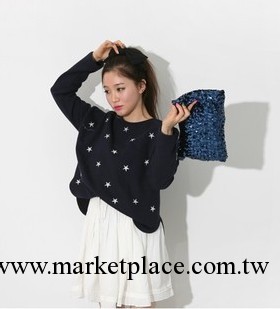 韓國stylenanda 學院風星星刺繡套頭衛衣女裝批發混批一件代發W97工廠,批發,進口,代購
