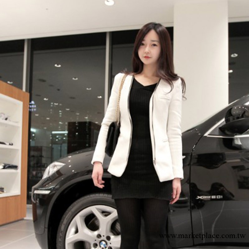 新款韓版小西裝女裝外套批發女士修身白色時尚短褲時尚小西裝006工廠,批發,進口,代購
