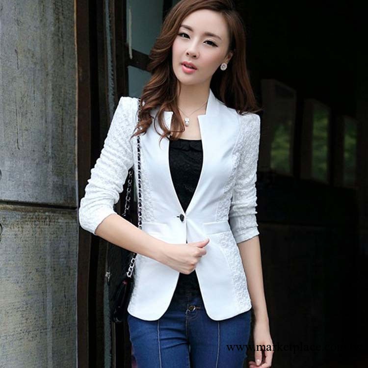 2013春秋新款女裝韓版修身短外套長袖小西裝工廠,批發,進口,代購