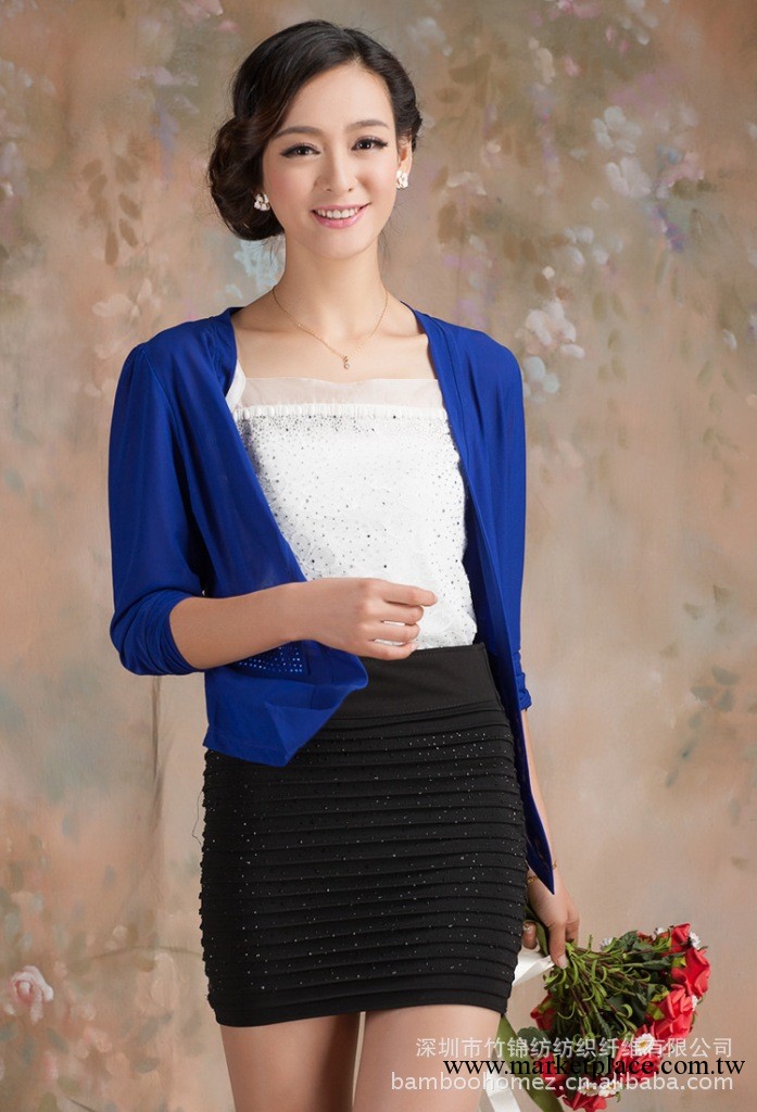 2013春女裝新品 時尚韓版小開衫薄款外套寬松空調衫大碼PJ2426工廠,批發,進口,代購