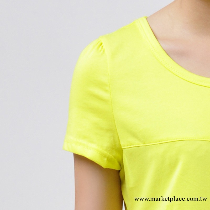 夏裝新款韓版潮流蕾絲刺繡網紗裙擺圓領短袖T恤女款工廠,批發,進口,代購