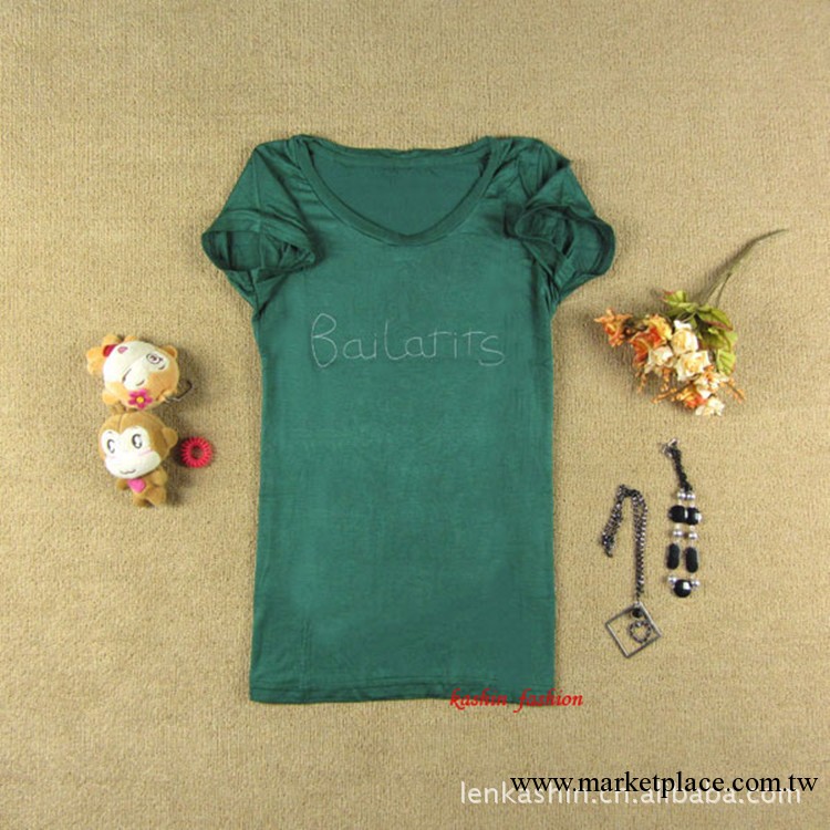 2013韓版 夏季女款圓領短袖T恤 絲光棉修身顯瘦打底衫 T恤批發工廠,批發,進口,代購