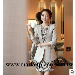 2013春秋新款小西裝女韓版修身外套女裝中長款大碼西服工廠,批發,進口,代購