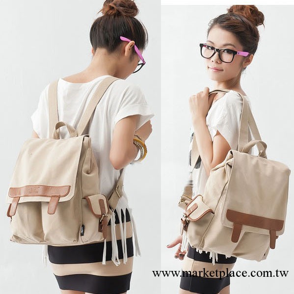 2012新款女包包包批發韓版中學生女生可愛帆佈書包雙肩背包 G1045工廠,批發,進口,代購